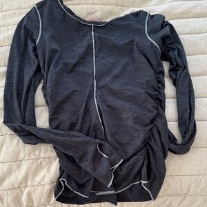 Free People Movement x Hatch Maternity Dark Gray Long Sleeve Top